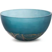 Eurofirany LIMITIERTE KOLLEKTION MUSA3 Kunstglasschale, ∅ 25 x 13 cm, Farbe: dunkelblau