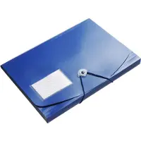 FolderSys Eckspanner JUMBO, A4, B 240 x H 320 mm, 3 Innenklappen & Gummizug-Verschluss, Polypropylen, Stärke 0,42 mm, blau, 10 Stück
