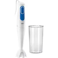 Braun MQ 3000 WH Smoothie+, Pürierstab, 0,6 l, 700 W, Blau, Weiß
