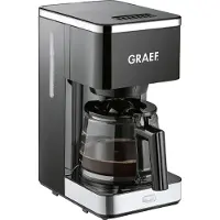 Graef FK402EU Kaffeemaschine 10-15 Tassen Kunststoff schwarz, Filterkaffeemaschine, 1,25 l, Gemahlener Kaffee, 1000 W, Schwarz, Edelstahl