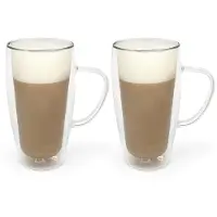 Bredemeijer Cappuccinoglas Doppelwandig Transparent 400ml (2er Set)