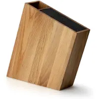 Continenta Messerblock m, flex, Einsatz und Utensilienbehälter schräg, Eiche 31x8x26 cm 4151 4017167415109