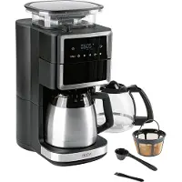 BEEM 04260, Filterkaffeemaschine, Kaffeebohnen, Eingebautes Mahlwerk, 1000 W, Schwarz, Silber
