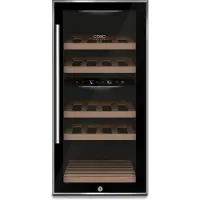 Caso WineComfort 24, Weinkühler mit Kompressor, Freistehend, 24 Flasche(n), 60 W, G, Schwarz