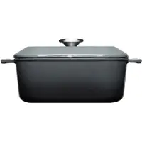 Woll Kasserolle Iron 24x24cm 4,1l Carbon Grey, Auflaufform, Quadratisch, Grau, Deutschland, 1 Stück(e), 4 l