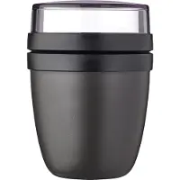 Mepal Brotdose On The Go Ellipse Mini Nordic Black 300 ml + 120 ml