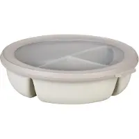 Mepal Bento Bowl Cirqula - Mikrowellengeschirr - Multikom (250+250+500 ml) - Nordic white - Meal prep box - Frischhaltedosen mit Deckel