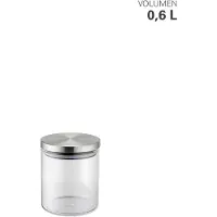 Weiss Weis Vorratsdose Glas 0,6 Liter