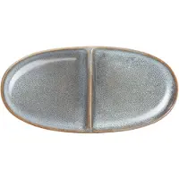 Asa selection ASA Aperitifteller 2-geteilt, oval, denim saisons