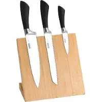 Kesper Magnetischer Messerblock Bambus – 23 x 13 x 20 cm – Messerhalter mit schwerem Fuß – platzsparend & standsicher – ohne Messer – 58028