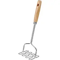 Metaltex Kartoffelstampfer mit Holzgriff verchromt 32cm