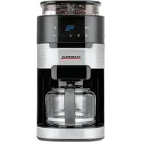 Gastroback 42711 Kaffeeautomat Grind&Brew Pro 12 Tassen 900Watt Edelstahl/schwarz, Filterkaffeemaschine, 1,5 l, Kaffeebohnen, Gemahlener Kaffee, Eingebautes Mahlwerk, 900 W, Schwarz, Edelstahl