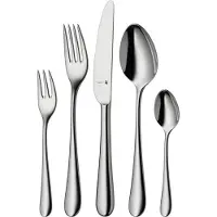 WMF 11.4000.6341 Merit Cromargan protect 66-teiliegs Besteck-Set Edelstahl