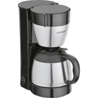 Cloer 5009 Kaffeeautomat, Filterkaffeemaschine, Gemahlener Kaffee, Schwarz, Edelstahl