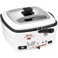 Tefal Multifunktions-Fritteuse Versalio Deluxe 9-in-1 (weiß/schwarz, 1.600 Watt, Ölbehälter 2 Liter, Timer)