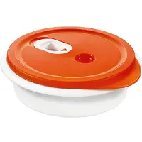 Rotho Mikrowellenteller tief 1 l CLEVER, Farbe:Rot