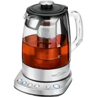 ProfiCook Glas Tee-/Wasserkocher WKS 1167 G, 2, WiFi-Steuerung, e App, programmierbare Temperaturregelung, Glas-/Edelstahlgehäuse, 1,5 Liter