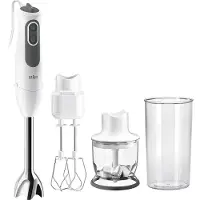 Braun ultiQuick 3 MQ 3125 B, Pürierstab, 0,6 l, 750 W, Grau, Weiß