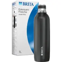 Brita 1046734, Karbonisiererflasche, Schwarz, Edelstahl, Edelstahl, 0,9 ml, sodaTRIO, sodaTRIO pro, 1 Stück(e)