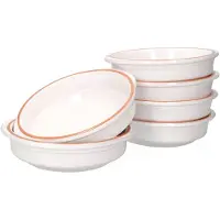 MamboCat 6er Set Cazuela WEISS Ton-Schale Ille Ø 16cm Größe M Mittelalter Wikinger
