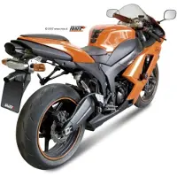 MIVV Suono Auspuff silber UK.019.L7 für Kawasaki ZX-6 R 2007-2008 Unisexohne Farbe550 - Motorradteile - Motorrad Auspuff
