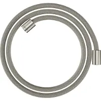 Hansgrohe AXOR ShowerSolutions Textilbrauseschlauch, 1600mm, beidseitig zylindrische Mutter, 28261800, Farbe: Stainless Steel Optic