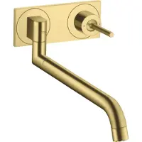 Hansgrohe Einhebel-Spültischmischer AXOR UNO² DN 15 UP für Wandmontage brushed brass brushed brass