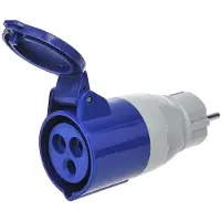 Proplus Adapter Kupplung von Schuko nach CEE