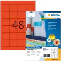 Herma 4545, Rot, Rechteck, A4, Universal, Matte, Laser/Inkjet