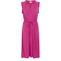 Kaffe Midikleid "Damen Kleid KAmaria", Damen, Gr. XXL, N-Gr, pink (very berry), Obermaterial: 95% Viskose CV. 5% Elasthan EL., Kleider Midikleid