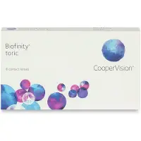 Biofinity Toric (6er Packung) Monatslinsen (3.5 dpt, Zyl. -1.25, Achse 110 & BC 8.7) für trockenere Augen