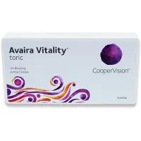 Avaira Vitality Toric (6er Packung) Monatslinsen (2.25 dpt, Zyl. -1.25, Achse 90 & BC 8.5) mit UV-Schutz