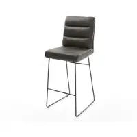 DELIFE Barstuhl Pela-Flex Vintage Anthrazit Kufengestell Metall