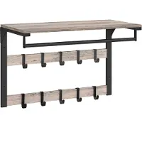 Vasagle Wandgarderobe mit Kleiderstange LCR101B02