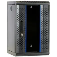 Alfaco 9 HE, 10” Serverschrank, mit Glastür (BxTxH) 312x310x486mm