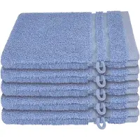 Schiesser Waschhandschuh "Milano im 5er Set", (5 St., 5er Set Waschlappen 16 x 22 cm), mit Webbordüre