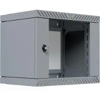 PROCABLE EFB wall-mounted cabinet X-Rack with glass door 400-600mm 9U gray RAL7035