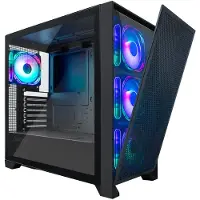 CoolBox GE2000 DualView, Tower, PC, Schwarz, ATX, micro ATX, Micro-ITX, SGCC, Gehärtetes Glas, Gaming
