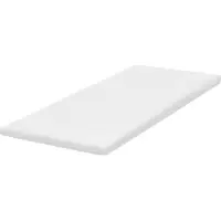 Beliani Matratzentopper Weiß PolyurethanSchaum 90 x 200 cm Polyester Bezug Komfort Schaumtopper