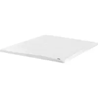 Beliani Matratzentopper Weiß Gelschaum 160 x 200 cm Polyester Bezug Komfort Schaumtopper