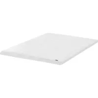 Beliani Matratzentopper Weiß Gelschaum 180 x 200 cm Polyester Bezug Komfort Schaumtopper
