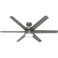 Hunter DC Deckenventilator Solaria Silber 152 cm mit LED