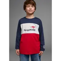 Kangaroos Langarmshirt "Im tollem Colorblocking-Design" Langarm, Basic-Passform, mit auffälligem Druck