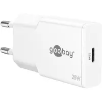 Goobay USB-C PD GaN Schnellladegerät Slim (25 W) weiß 1x USB-C-Anschluss (Power Delivery)
