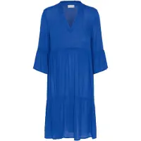 Kaffe Midikleid "Damen Kleid KAmarianah", Damen, Gr. 38, N-Gr, blau (surf the web), Obermaterial: 100% Viskose LENZING ECOVERO CV LenzEcov., Kleider Midikleid