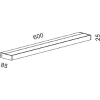SERIEN LIGHTING SML² 600 LED Wall-Schwarz - satinée/satinée; mit LED (2700K)