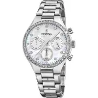 Festina Damen Uhr Boyfriend F20401/1 Edelstahl Armbanduhr silber UF20401/1