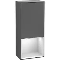 Villeroy & Boch Villeroy und Boch Finion Seitenschrank F550GFGF 41,8x93,6x27cm, rechts, Regal unten Glossy White, Glossy white lacquer