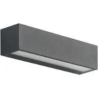 Arcchio Lengo LED-Außenwandleuchte, Down, L25, CCT, Grafit - , Lengo, Schwarz, für Balkon, Aluminium, Modern