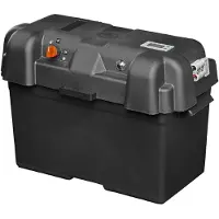 Proplus Batterien Box Batteriekasten USB Steckdose Voltmeter Batteriegehäuse 35x18x23 cm AS